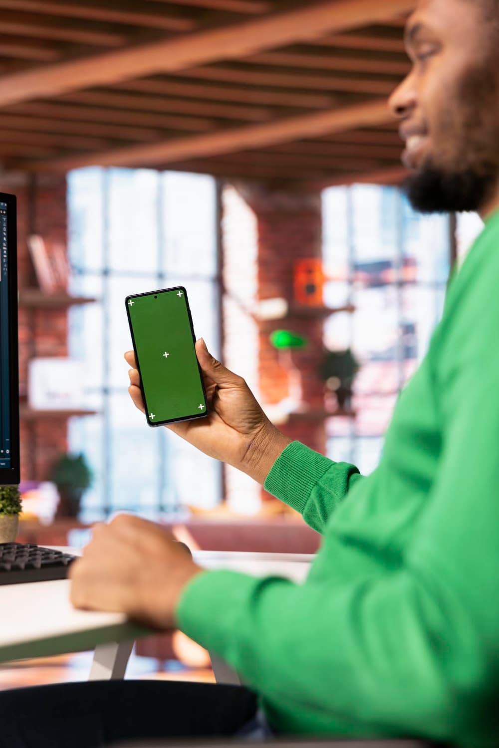 A customer using the BimGo app on their phone